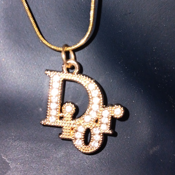 Dior Pendant Lab Created WhiteSapphire Sterling Silver w Box Dust Bag Ribbon NWT - Picture 5 of 8